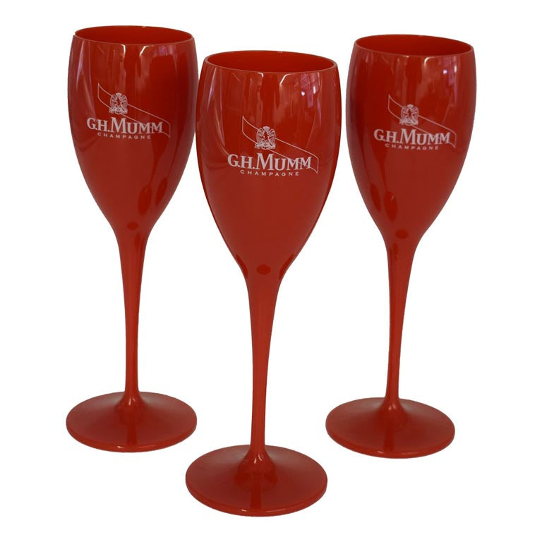 FLUTES PLASTICA ROSSO MUMM (6 pz)